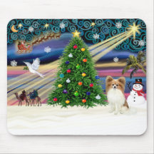 Noël Papillon magique (faon) Tapis De Souris