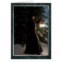 Noël par la lumière d'hivers carte de vœux