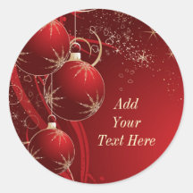 Noël rouge élégant adhésifs