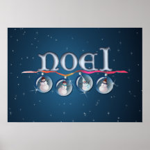 NOEL & SNOWMEN by SHARON SHARPE Posters