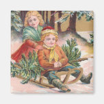 Noël vintage aimants pour réfrigérateur