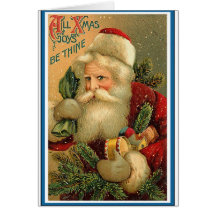 Noël vintage carte de vœux