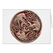 Noeud celtique de cheval cartes de vœux