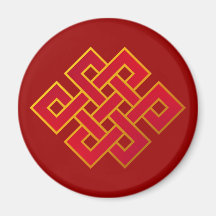 Noeud éternel de bouddhisme de karma de mandala aimants pour réfrigérateur