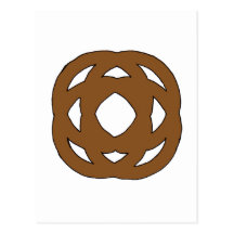 Noeud simple de cercle de Brown Carte Postale