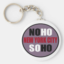 NoHo SoHo New York City Key Chain