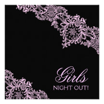 Noir 311 rose directement lacé invitation personnalisée