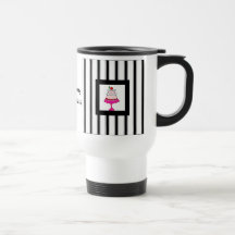 Noir, blanc et rose, boulangerie tasse