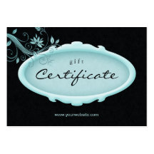Noir bleu floral de spa de certificat-prime de sal modèles de cartes de visite