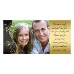 Noir chic et or de carte de mariage de photo de Me Photocarte