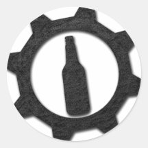 Noir de bières autocollants