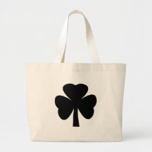 Noir de shamrock les cadeaux de Zazzle de MUSÉE Sacs En Toile