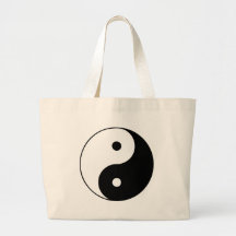 Noir de Taijitu de Chinois de signe de Taoism de Y Sacs De Toile