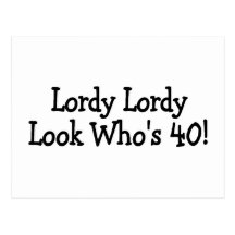 Noir de Whos 40 de regard de Lordy Lordy Cartes Postales