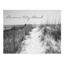 Noir et blanc d'accès de plage de Panamá City Cartes Postales