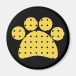 Noir et magnet de Pawprint d'or Aimant Pour Réfrigérateur