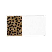 Noir et modèle d'impression de guépard de Brown Étiquette D’adresse