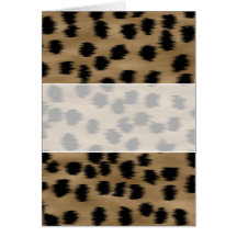 Noir et modèle d'impression de guépard de Brown Carte