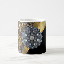 Noir et or bling tasse