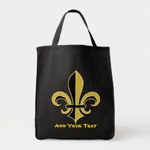 Noir et or Fleur de lis Sacs