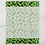 Noir graphique abstrait de motif et vert de chaux tract personnalisé