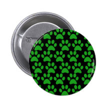 Noir mignon de vert d'empreintes de pattes de chio pin's