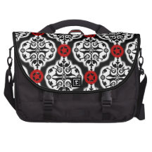 Noir rouge et le blanc embraye le motif de damassé