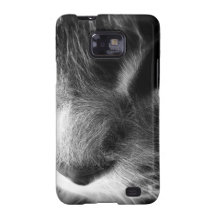 Noircissez et blanchissez le visage de chat avec l étui galaxy SII