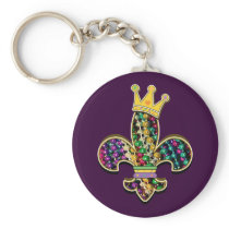 NOLA Dat Fleur de beads Keychains