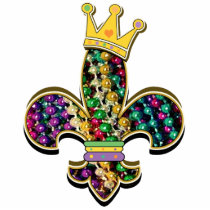 NOLA Dat Fleur de lis beads Photo Cut Out
