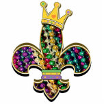 NOLA Dat Fleur de lis beads photo sculptures