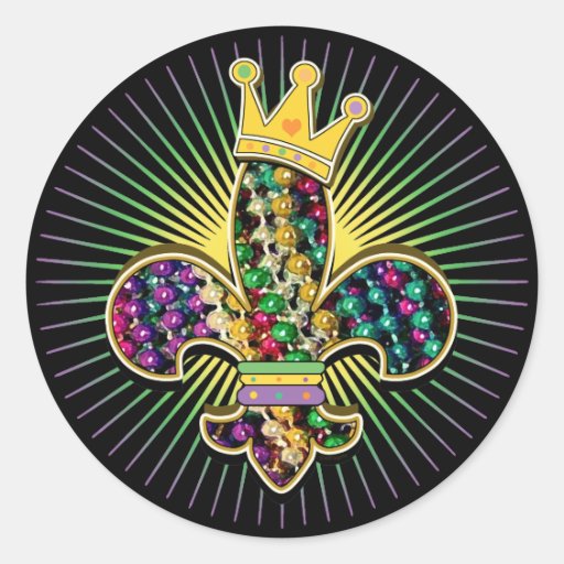NOLA Dat Fleur de lis beads Stickers