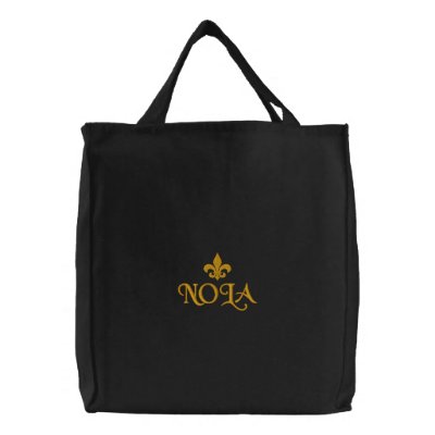 NOLA Fleur De Lis Embroidered Bag by cowboyannie