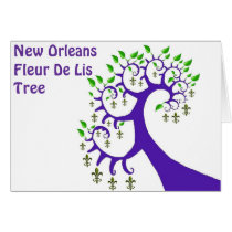 NOLA FLEUR DE LIS TREE GREETING CARDS