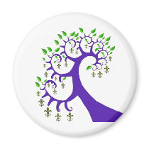 NOLA FLEUR DE LIS TREE REFRIGERATOR MAGNETS
