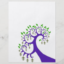 NOLA FLEUR DE LIS TREE PERSONALIZED FLYER