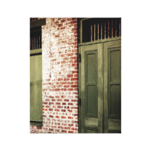 NOLA Green door Stretched Canvas Prints