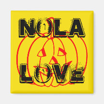 NOLA Love Pumpkin Magnet
