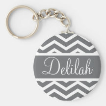 Nom gris de coutume de Chevron Porte-clefs