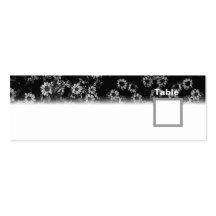 Nombre de Tableau épousant floral noir Cartes De Visite Personnelles