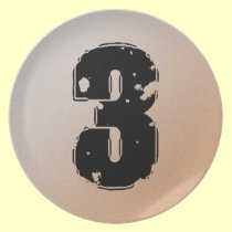NOMBRE GRUNGE 3 assiettes