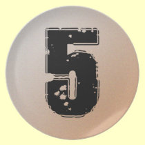 NOMBRE GRUNGE 5 assiettes