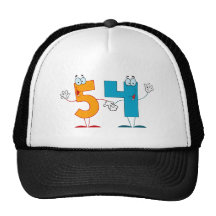 Nombre heureux 54 casquette de camionneur