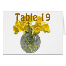 Nombre jaune de Tableau de fleurs Cartes De Vœux