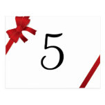 Nombre rouge de Tableau de mariage d'hiver d'arc Cartes Postales