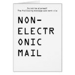 Non-Electronic Mail Greeting Cards