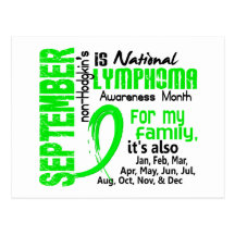 Non-Hodgkin's Lymphoma Awareness Month My Family Post Cards