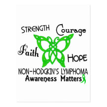 Non-Hodgkins Lymphoma Celtic Butterfly 3 Post Card