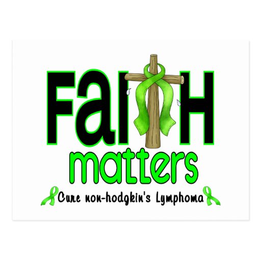 Non-Hodgkins Lymphoma Faith Matters Cross 1 Postcards