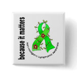 Non-Hodgkin's Lymphoma Flower Ribbon 3 Pinback Buttons